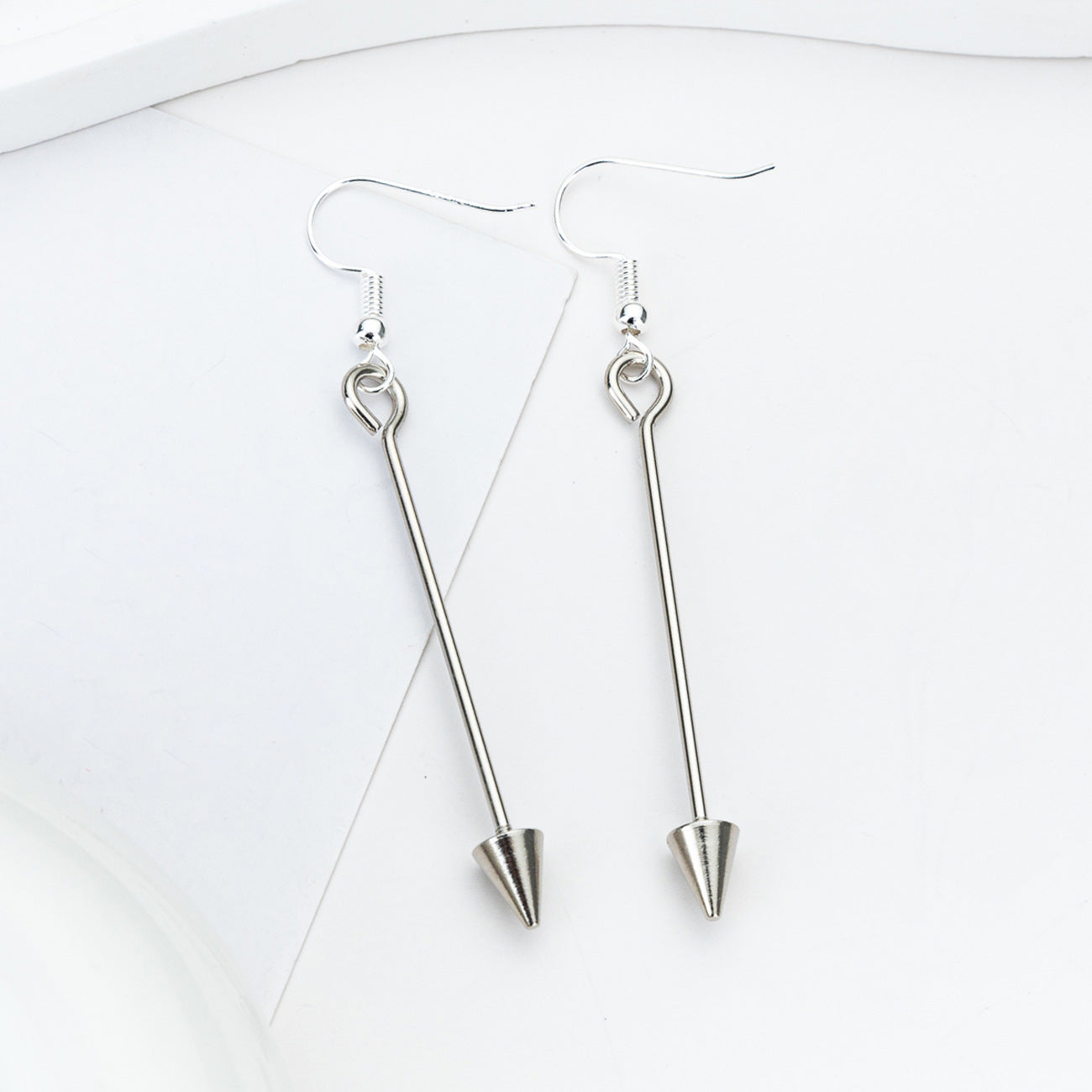 Wholesale DIY Beaded Awl Metal Earrings