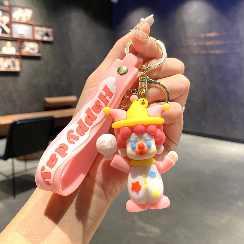 Wholesale Cute Cartoon PVC Keychain Circus Doll Pendant