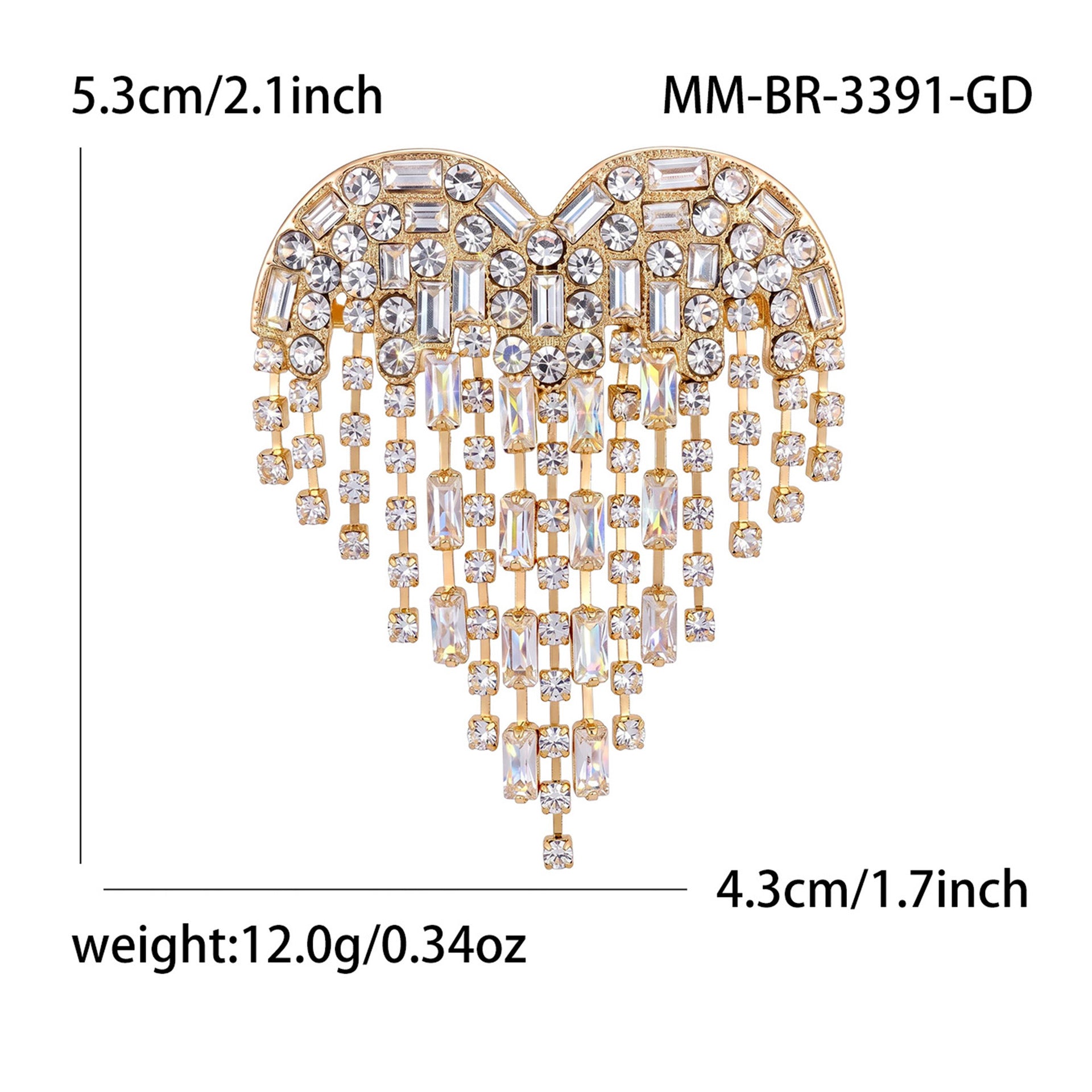 Wholesale Gun Black Red Alloy Heart Tassel Brooch Trendy Women S Fashion Accessory Pin For Resale