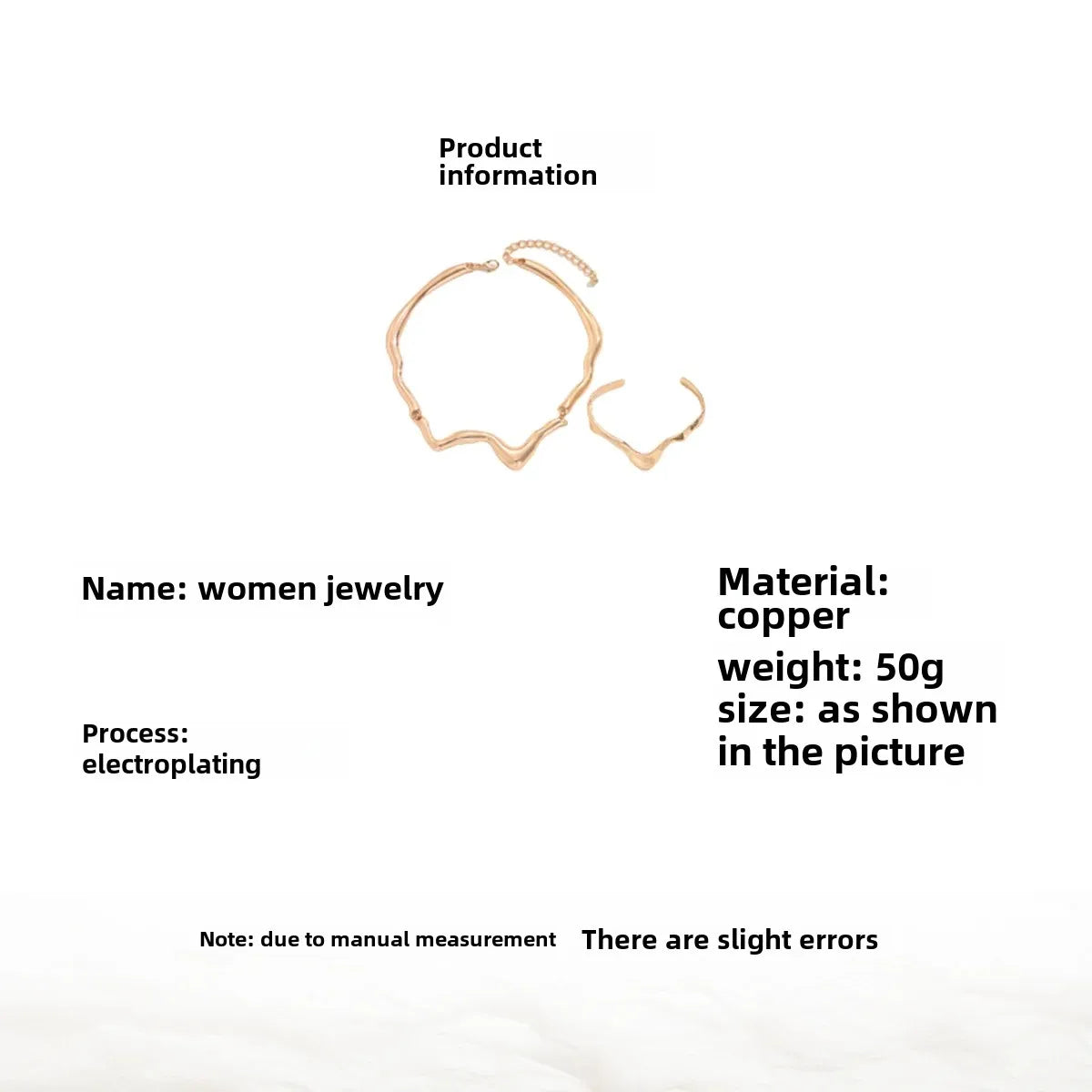 Wholesale  Liquid Molten Metal Twisted Design Necklace