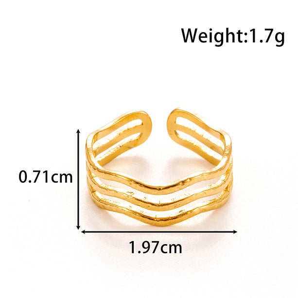 Wholesale  Snake Love Vintage Titanium Steel Opening Adjustable Ring