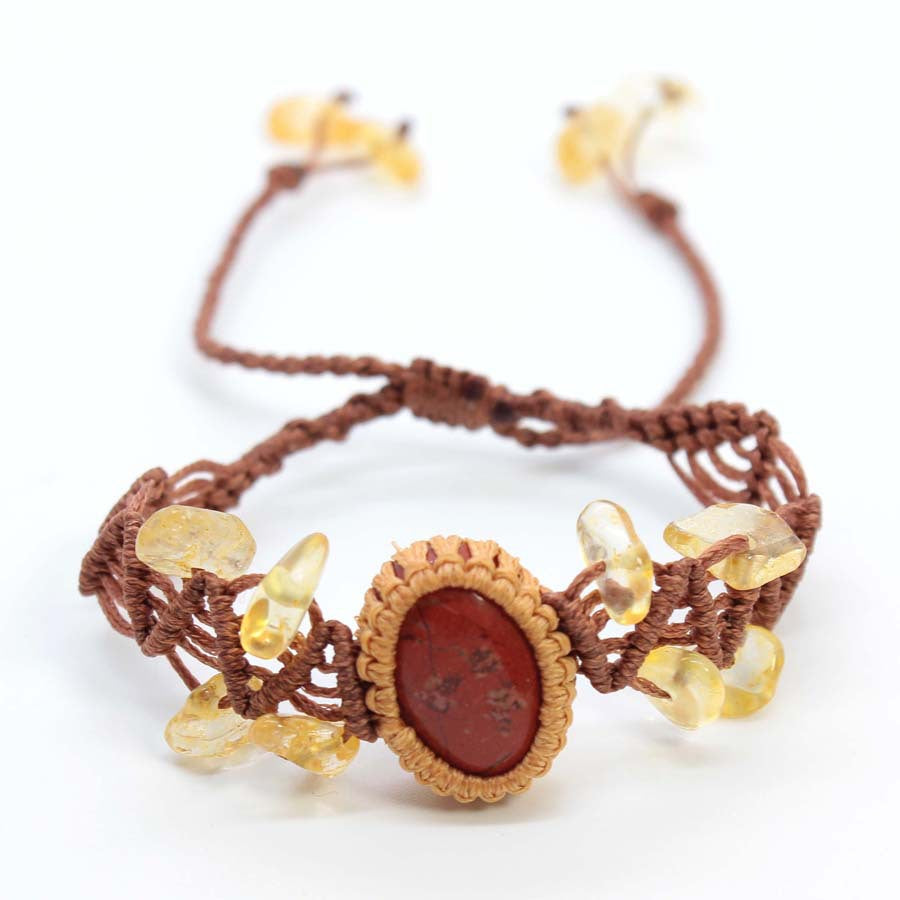 Wholesale Fashion Handmade Braided Crystal Bracelet Adjustable Gemstone Jewelry Gift For Couple Students Boutique Resale