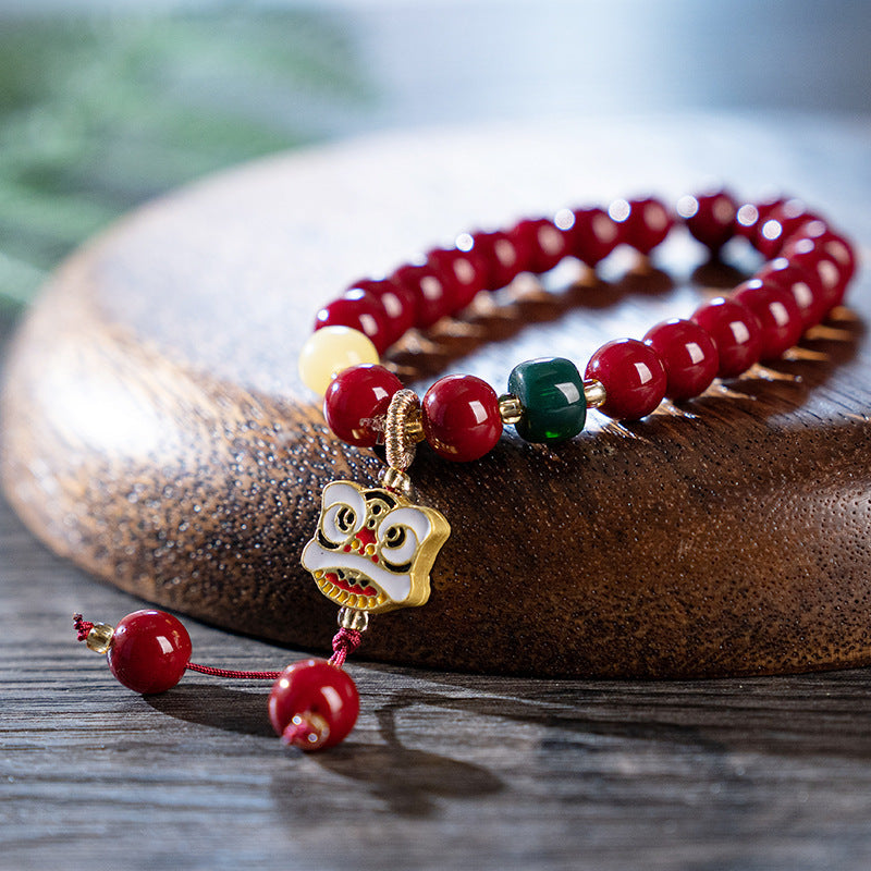 Wholesale  cinnabar beaded bracelet