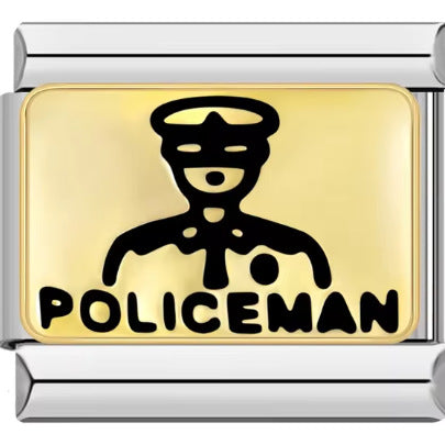 Wholesale Italian Charm Bracelet 9mm DIY Splicing Police Doctor Professional Series Stainless Steel Composable Bracelet