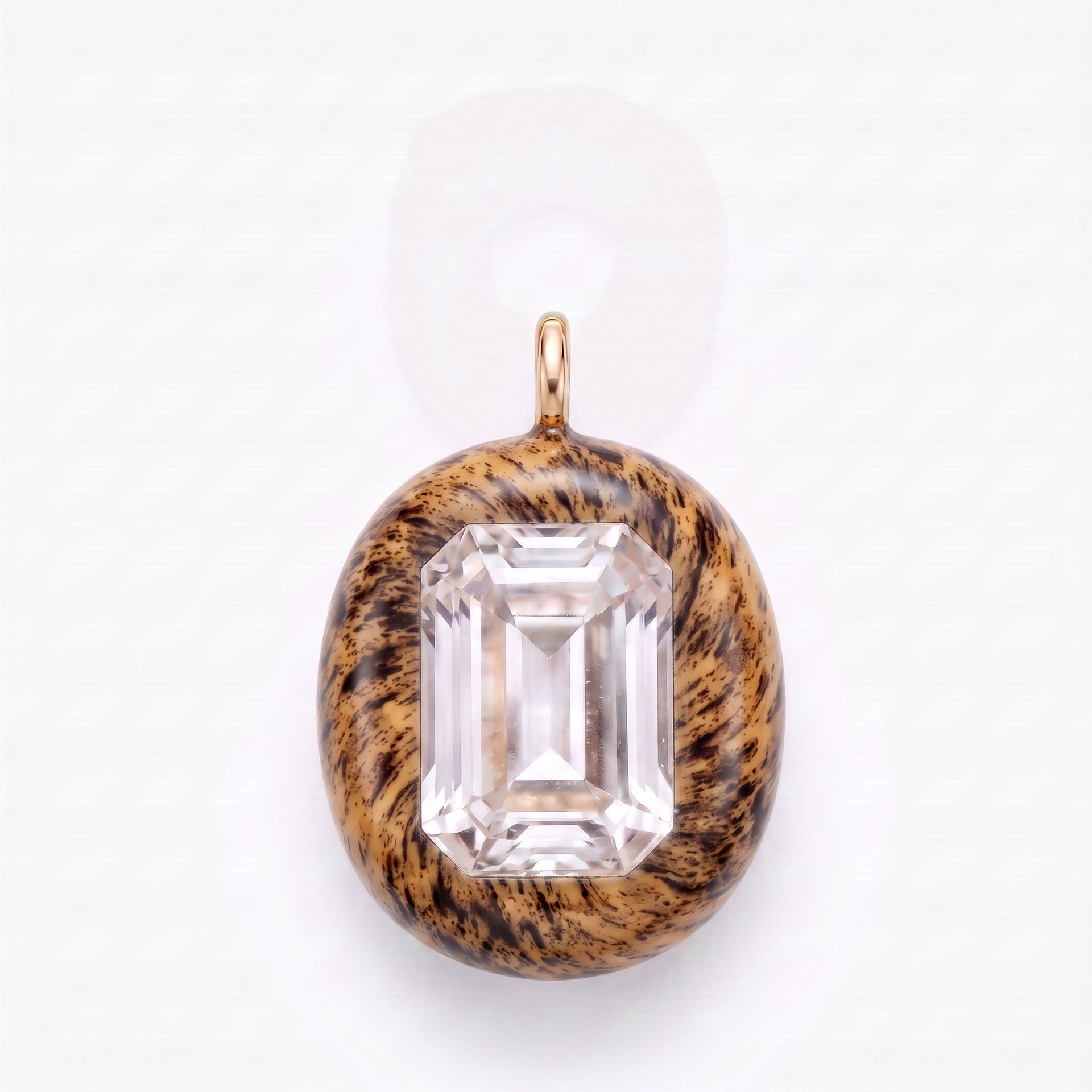 Wholesale Stainless Steel Zebra Pattern Pendant With Open Chain 18K Gold Tone Finish DIY Jewelry Accessory For Fashion Gift