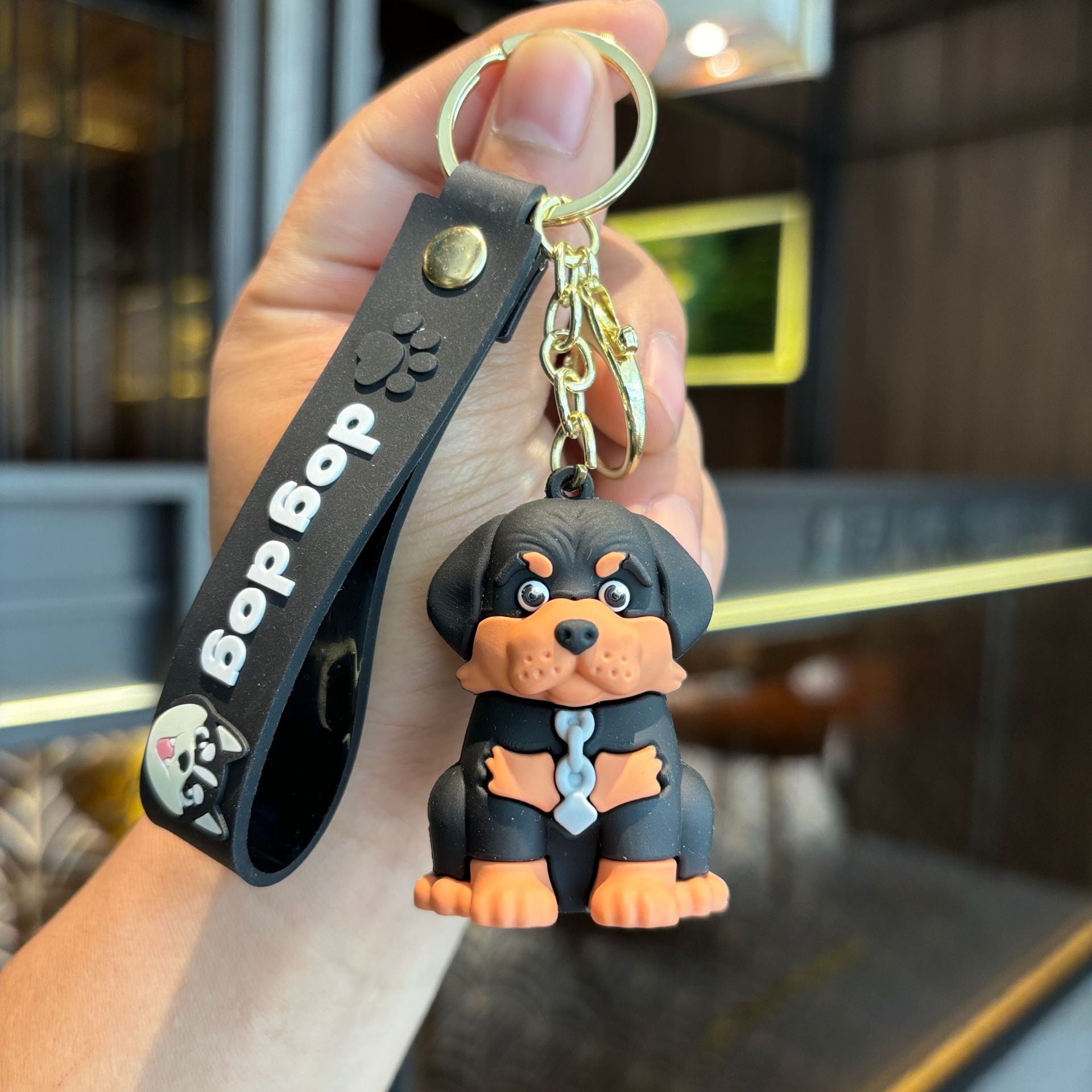 Wholesale Cartoon Husky Dog Keychain - Soft PVC 3D Bag Charm and Car Key Accessory