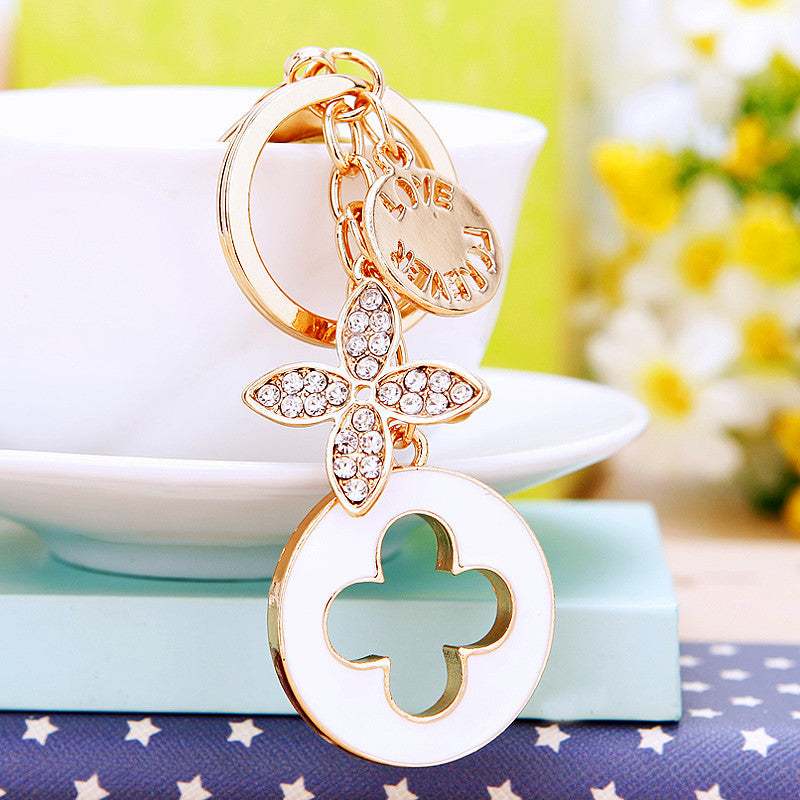 Wholesale Flower Zinc Alloy Keychain ACC-KC-RuiYuan001