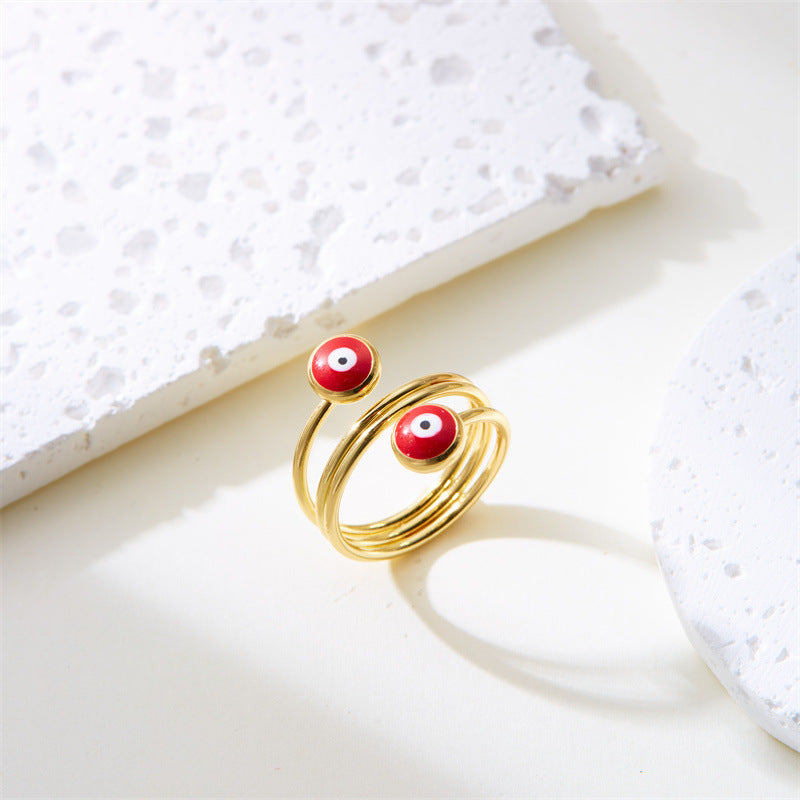 Wholesale Turkish Blue Eye Devil' s Eye Adjustable Ring