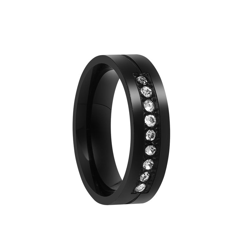 Wholesale Stainless Steel Diamond Couple Ring