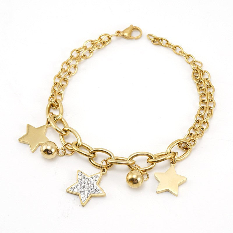 Wholesale Stainless steel zircon bracelet