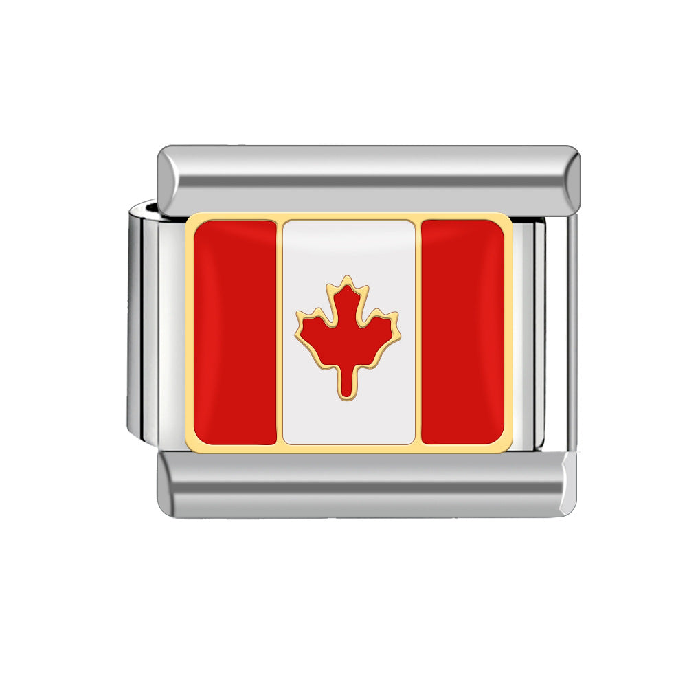 Wholesale Italian Charm Bracelet Flag Bracelet 9mm DIY Pattern Free Stitching Detachable Composable Bracelet ACC-BT-JL014