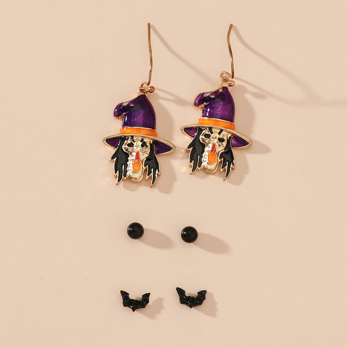 Wholesale  Ghost Skull Earring Set - Retro Alloy Pumpkins &  s - Fashion Accessory for Party Wear