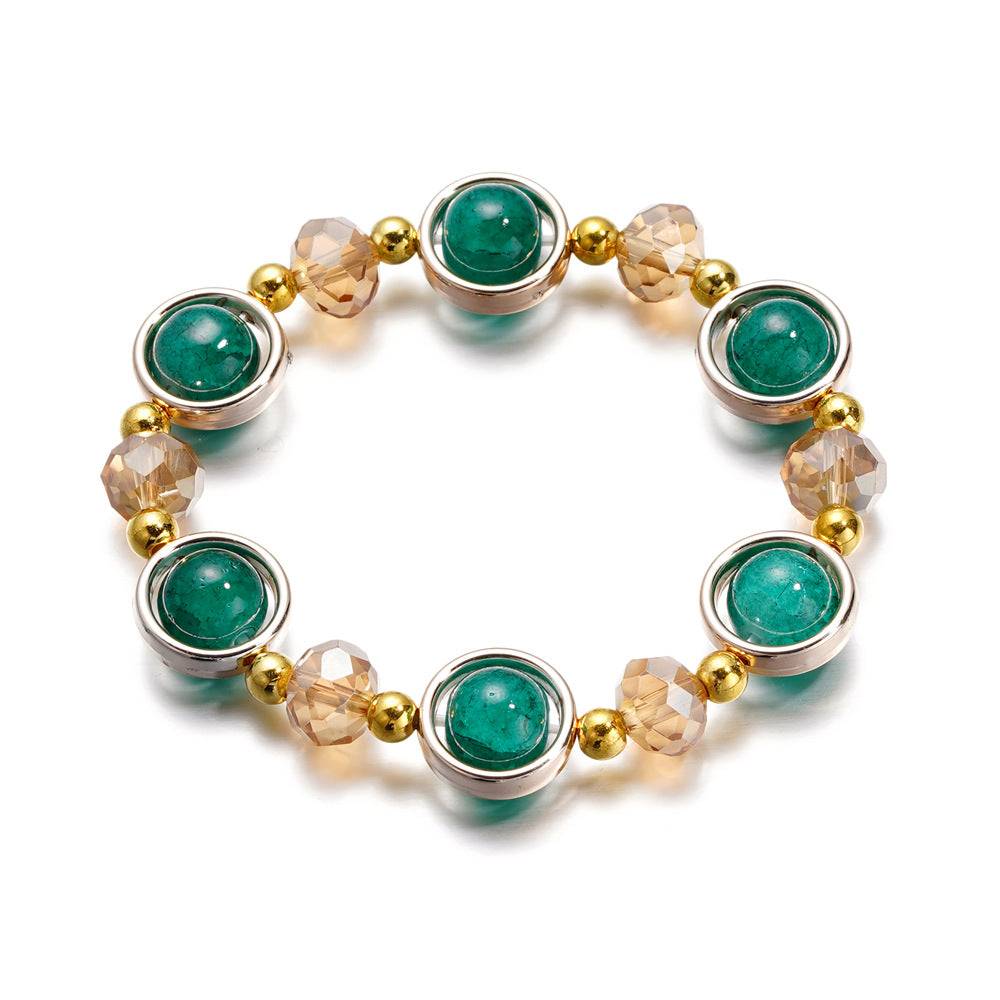 Wholesale Children S Blue And White Gradient Glass Bracelet Fashion Accessory For Everyday Wear