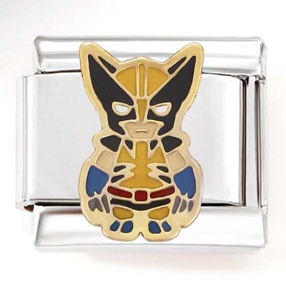 Wholesale Italian charm cartoon character stainless steel modular bracelet