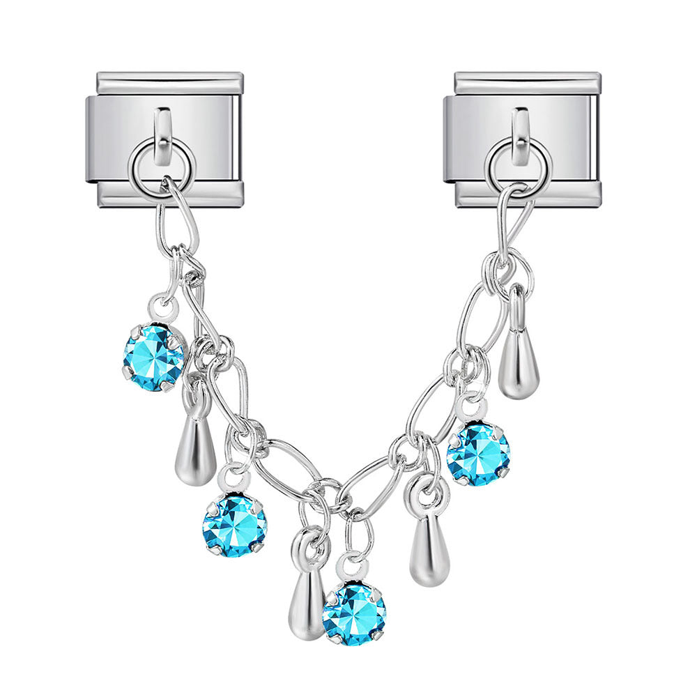 Wholesale  Italian Charm Bracelet 9mm DIY Butterfly Star Shape   Creative Stainless Steel Composable Bracelet