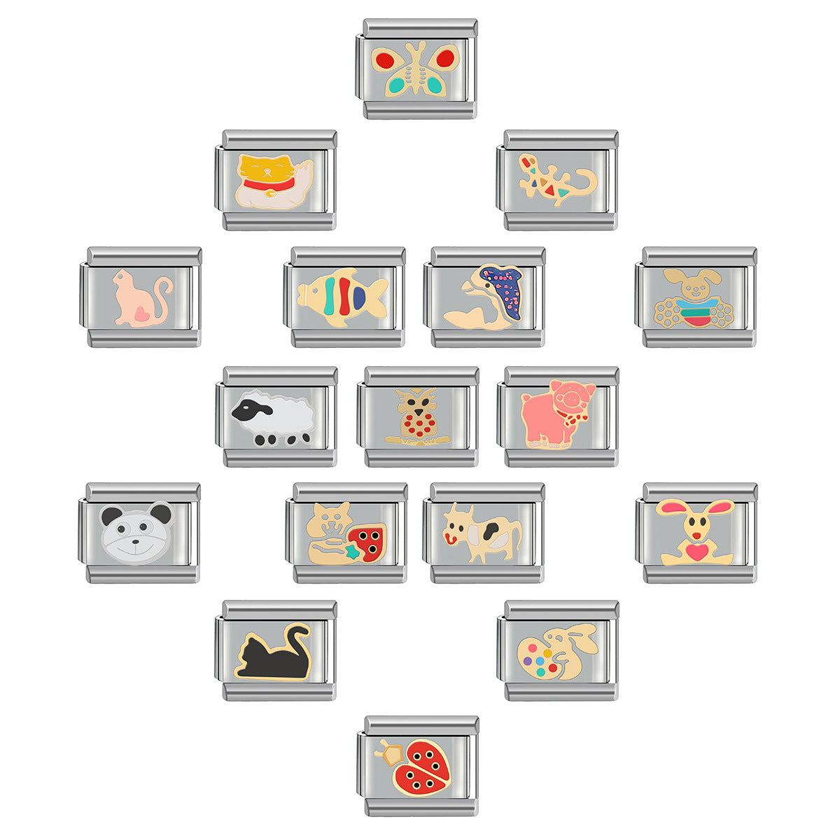 Wholesale Italian Charm Bracelet 9mm DIY  Super Cute  Creative Stainless Steel Composable Bracelet