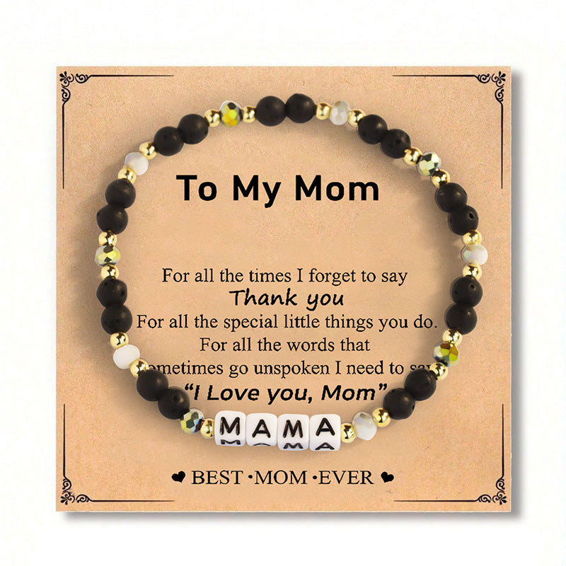 Wholesale Mother' s Day Colorful " MAMA"  Letter Bead Bracelet