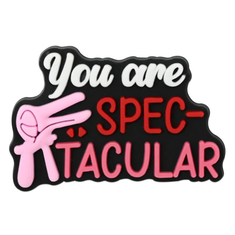 Wholesale  Random 100pcs medical series clogs PVC Soft Rubber Shoe Buckle Decoration