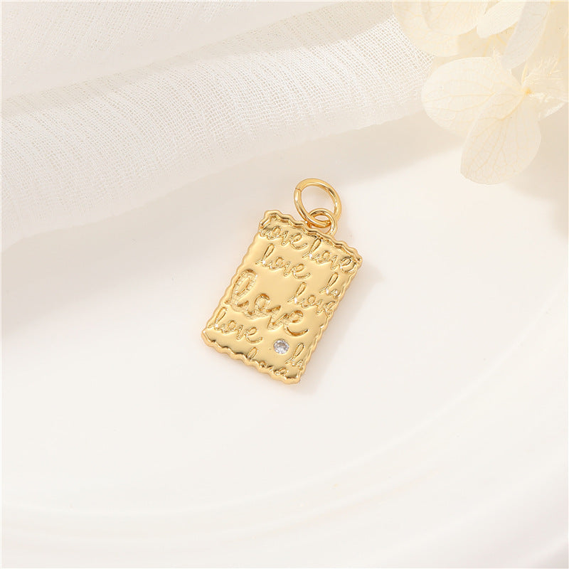 Wholesale Simple Gold Plated Pendant DIY Jewelry Making Fashion Accessory Gift