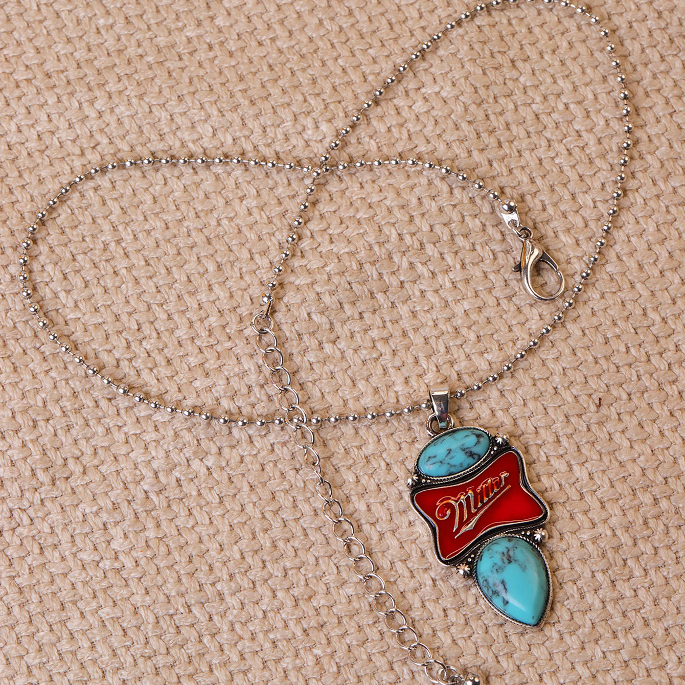 Wholesale Retro Geometric Drip Oil Pendant Necklace,  Fashion Jewelry Accessory for Everyday Wear or Gift Giving