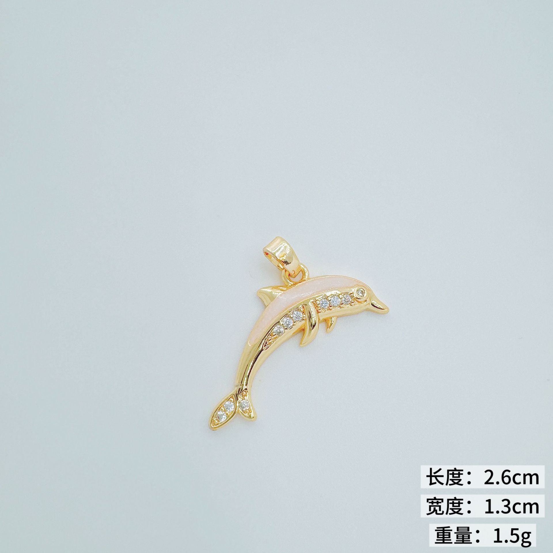 Wholesale Copper Plated Gold Dolphin Pendant Necklace,  Trendy Ocean Jewelry Gift for Women