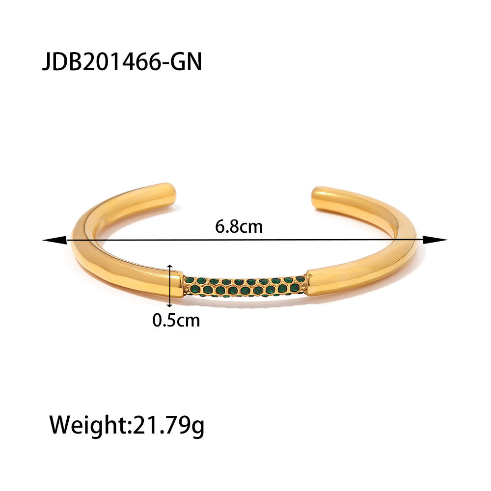 Wholesale Titanium Steel Bracelet 18K Gold-plated Multi-layer Full Diamond Pearl Bracelet ACC-BT-JieDing002