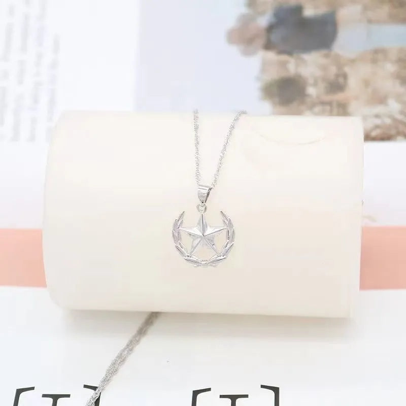 Wholesale five-pointed star long necklace