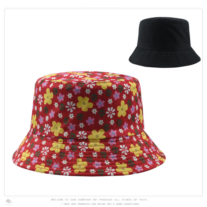 Wholesale Retro Pattern Printed Bucket Hat Double Sided Basin Hat ACC-HT-DaQi001