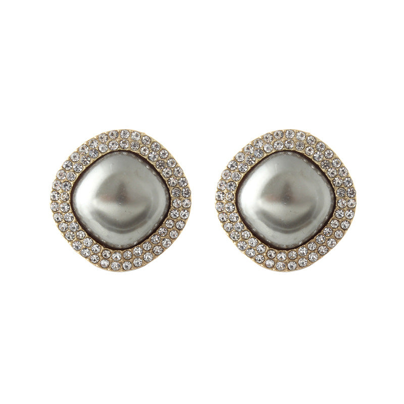 Wholesale Retro Square Light Luxury Zircon Earrings ACC-ES-XiaoCheng005