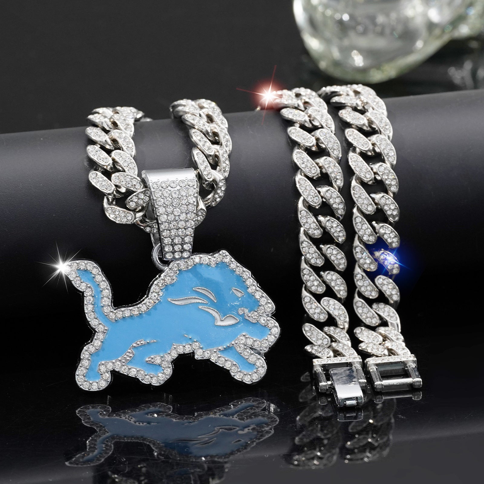 Wholesale Personalized Hip Hop Cuban Necklace Lions Team Pendant