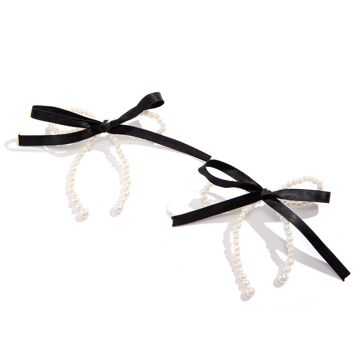 Wholesale Ribbon Bow Pearl Tassel Earrings Bow Earrings ACC-ES-DN003
