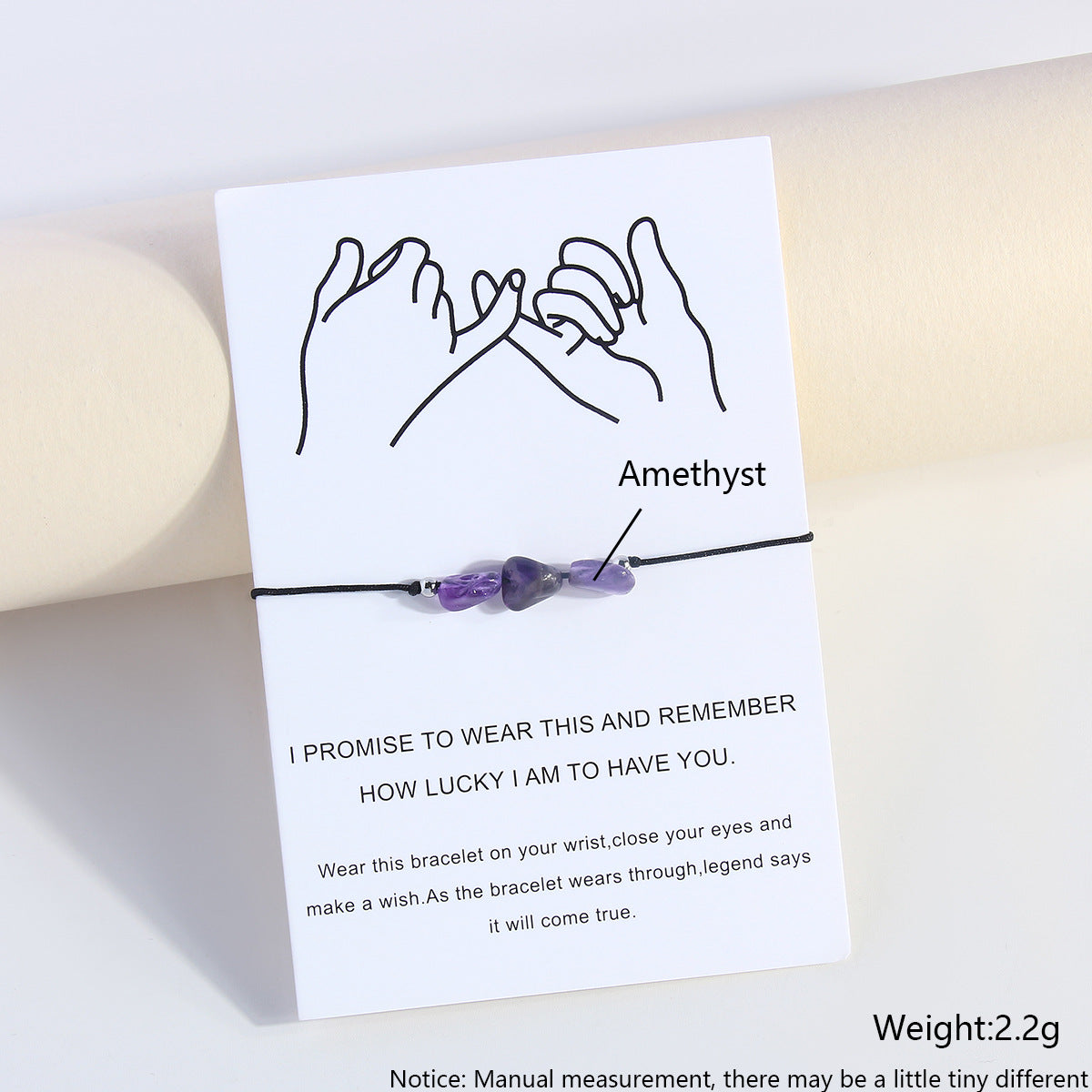 Wholesale Birthstone Bracelet Natural Stone Handwoven Adjustable Bracelet ACC-BT-HongMing006