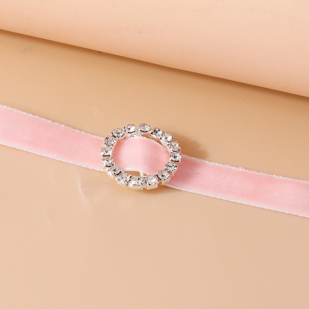 Wholesale Velvet Geometric Necklace Valentine's Day Clavicle Necklaces ACC-NE-YueSen016