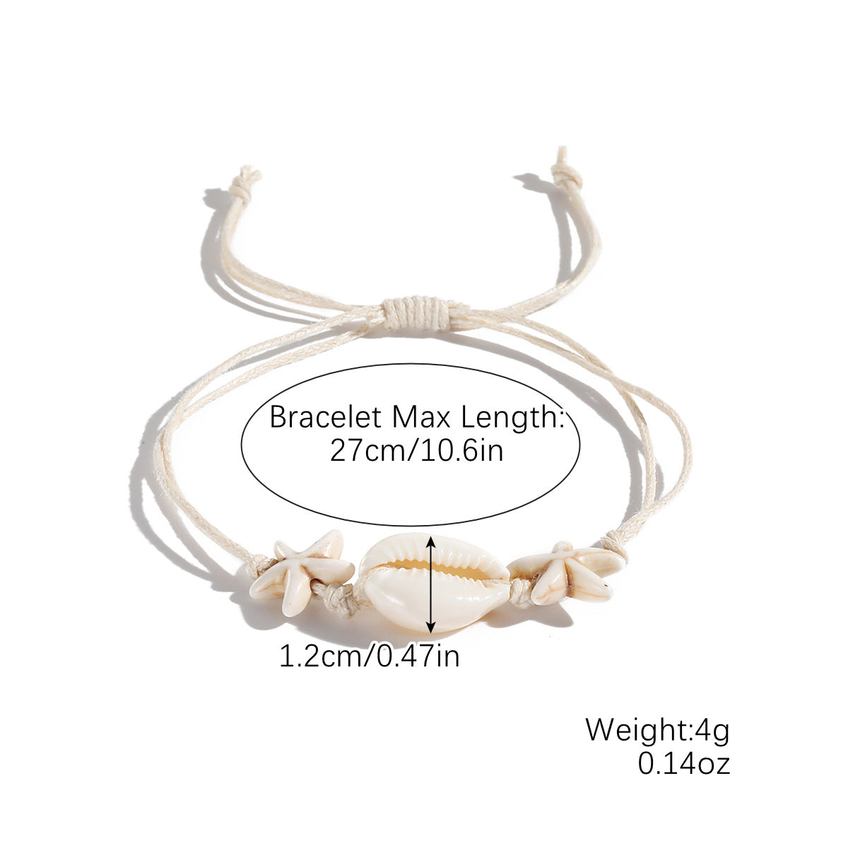 Wholesale Ocean Themed Handmade Braided Bracelet Adjustable Shell Conch Charm Unisex Everyday Wear