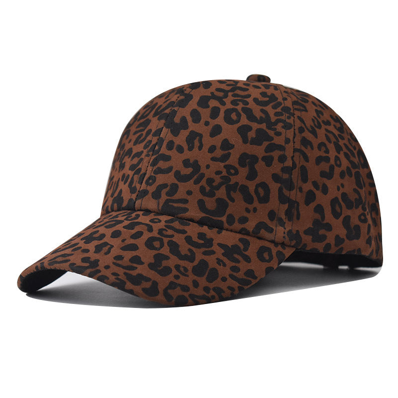 Wholesale Classic Leopard Print Suede Baseball Cap Adjustable Curved Brim Hat For Men Women Everyday Fashion