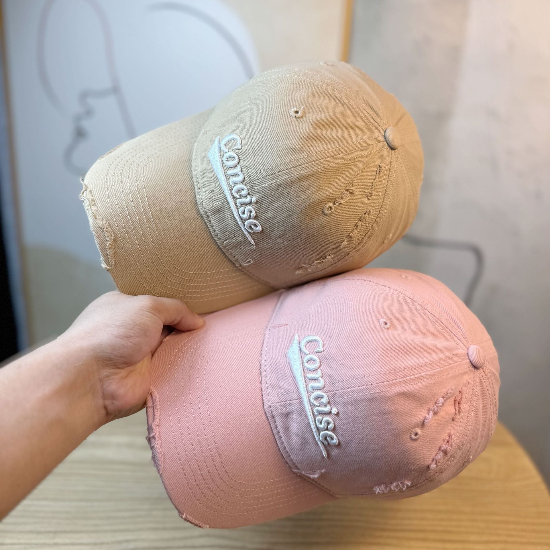 Wholesale  Letter Baseball Cap  Small Soft Top Cap