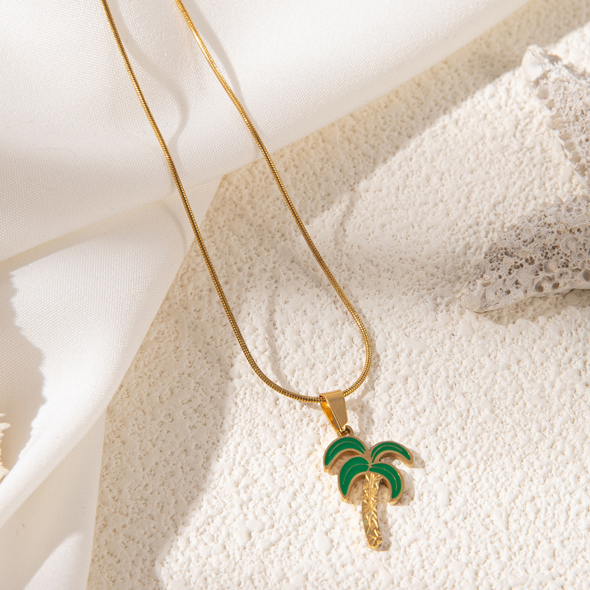 Wholesale Stainless Steel 18K Gold Waterproof Beach Necklace