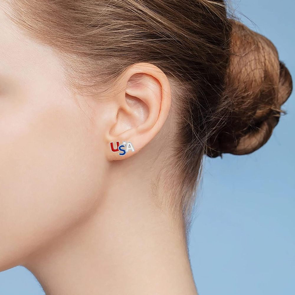 Wholesale Independence Day  Letter Earrings  Personalized Earrings