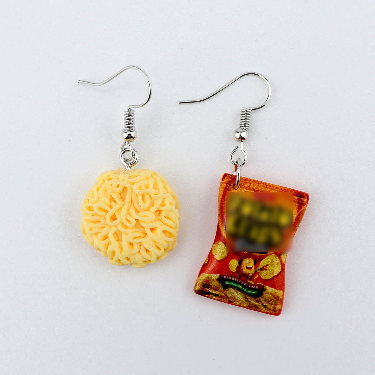 Wholesale  10pcs Creative  Fries Instant Noodles Earrings