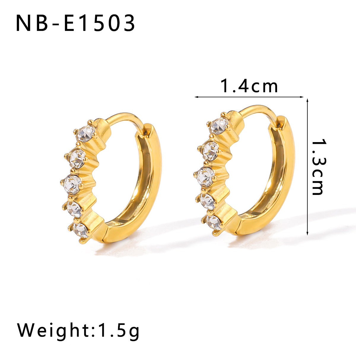 Wholesale  Stainless Steel Earrings 18K Gold Earrings Set