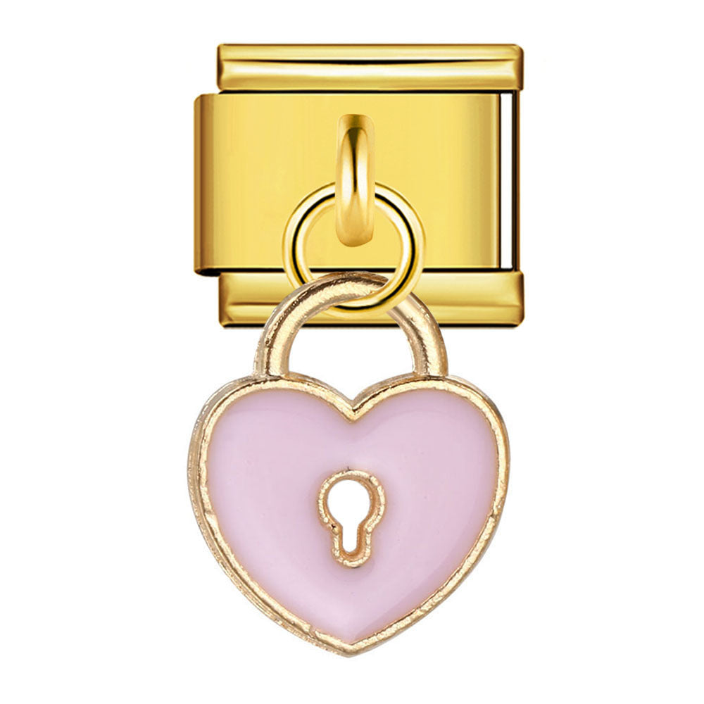 Wholesale Italian modular heart pendant  stainless steel DIY  bracelet