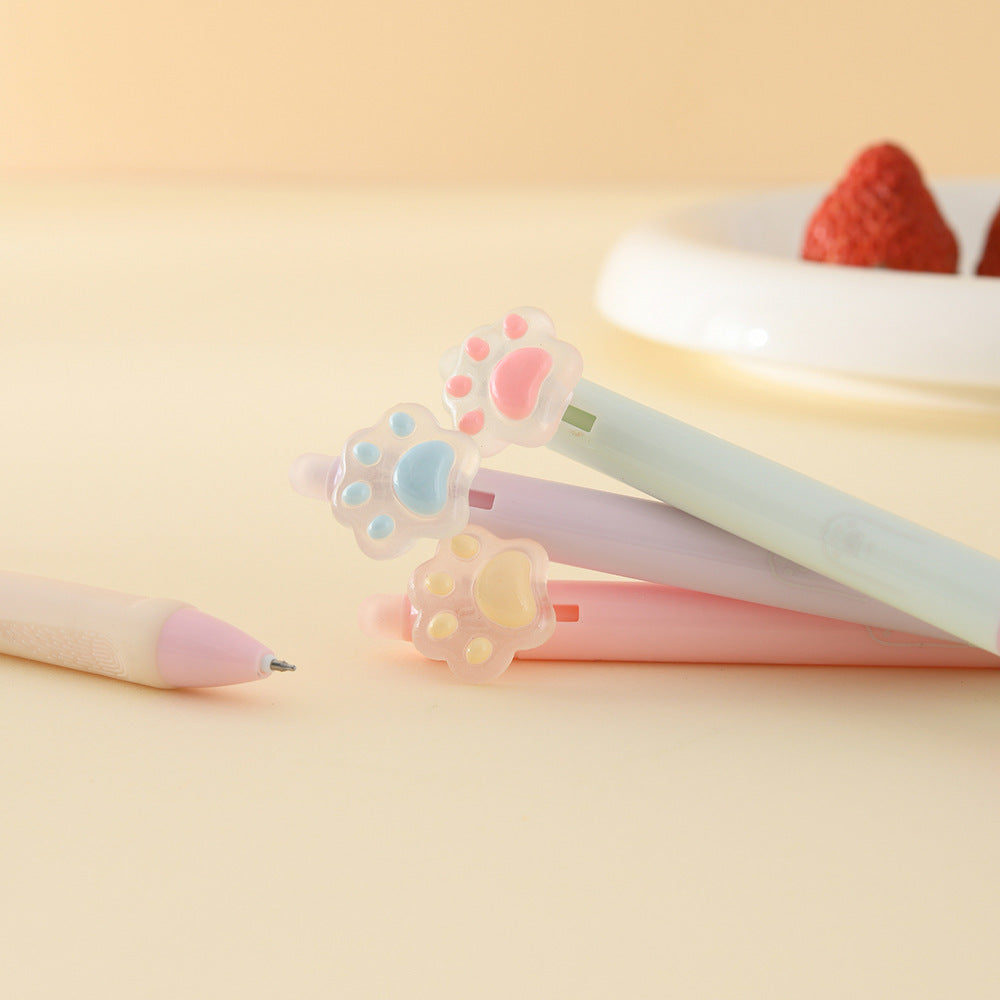 Wholesale creative Cat Claw Press erasable pen ballpoint pen