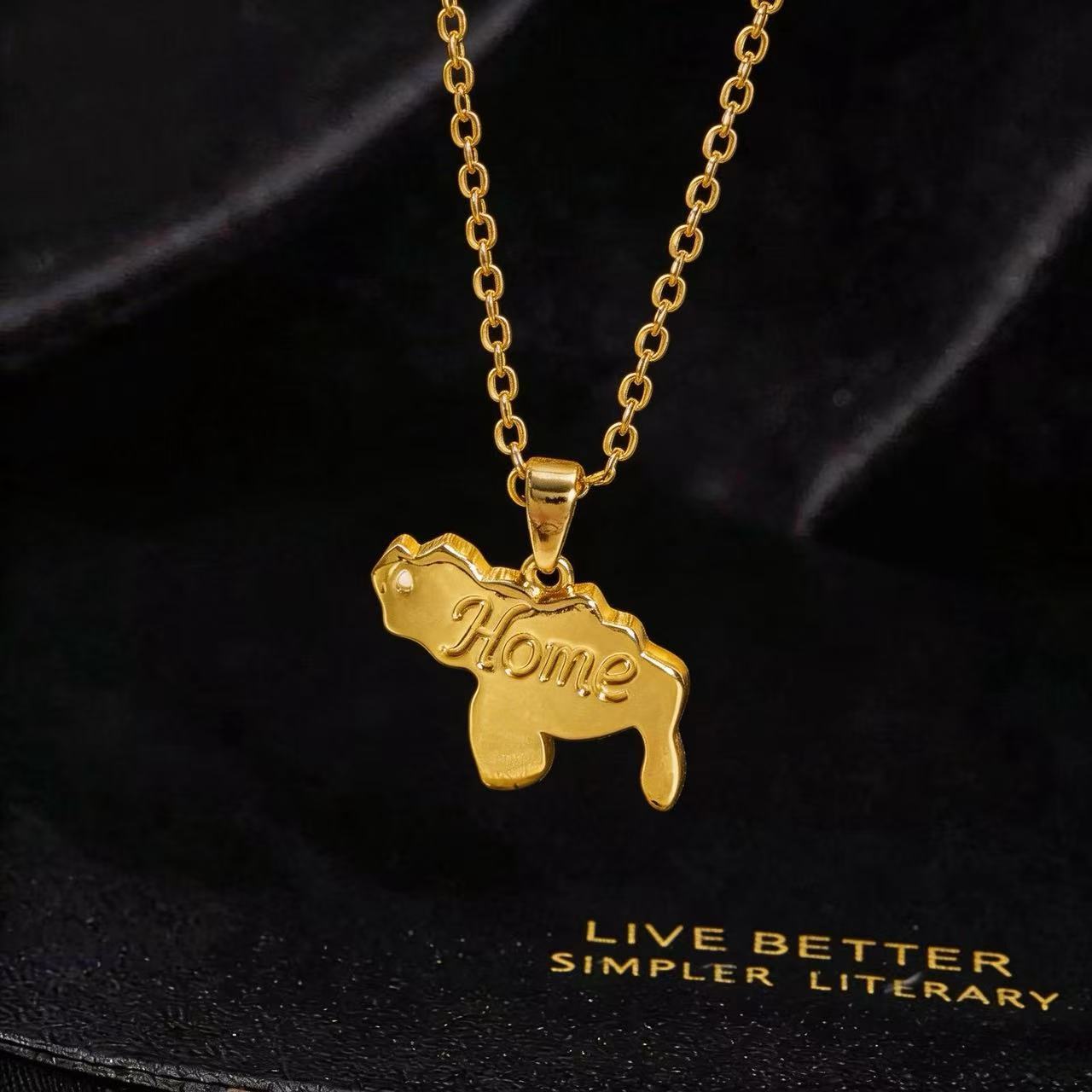 Wholesale Copper Zircon Geometric Pendant Necklace Fashionable Collarbone Chain For Women Boutique Resale Accessory