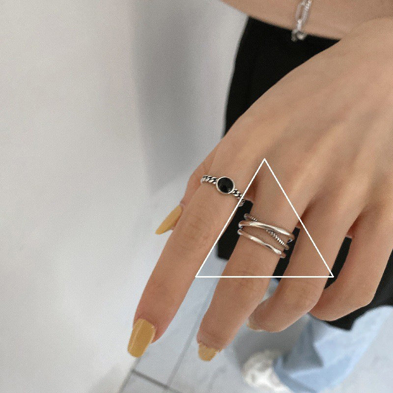 Wholesale Vintage Double Line Ring Open Ring ACC-RS-YaoFeng009