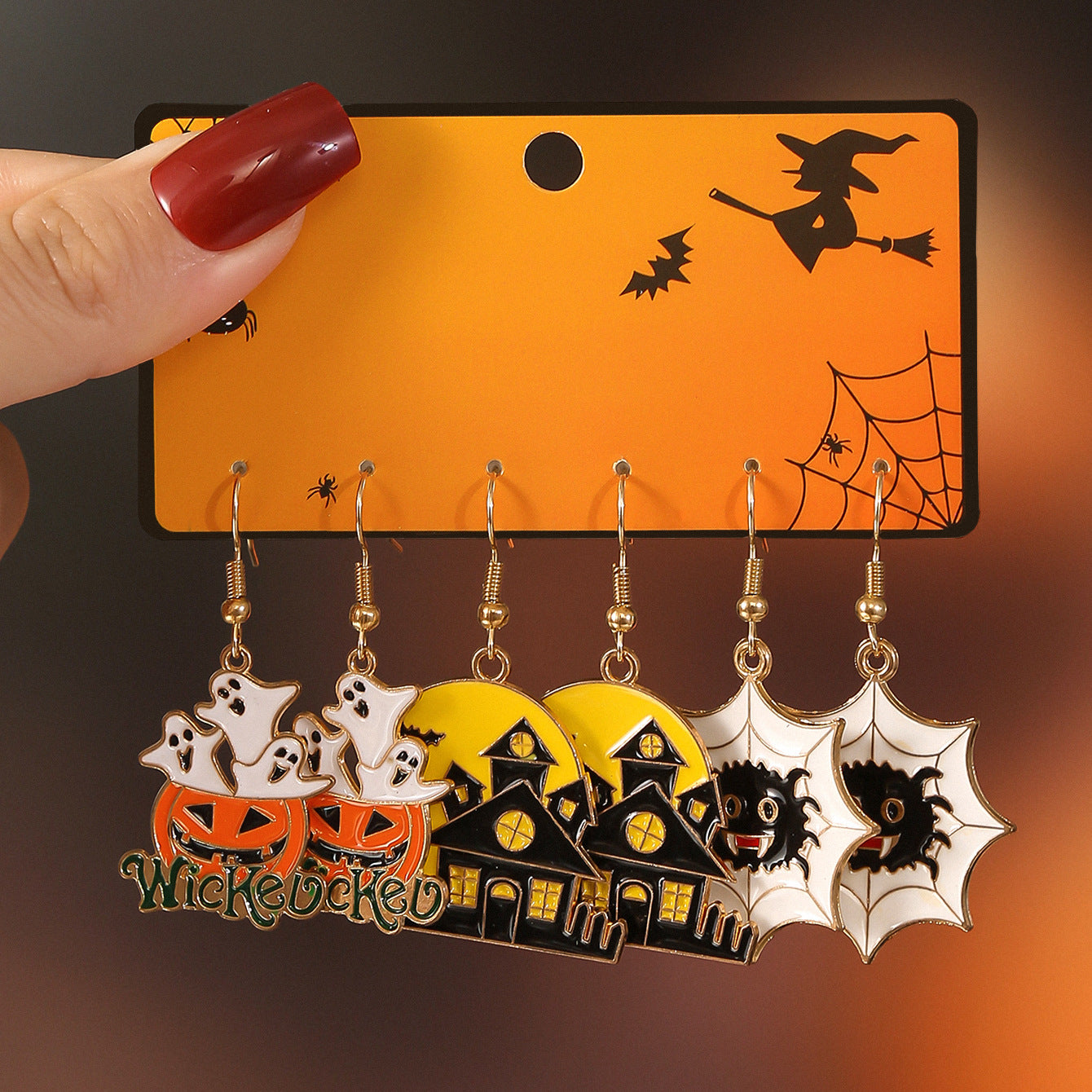Wholesale  Retro Ghost  Ghost Mask Earrings