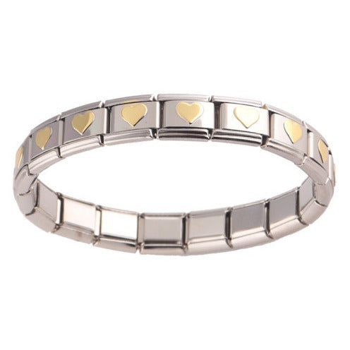 Wholesale Italian Charm Bracelet 9mm DIY Splicing Removable Stainless Steel Love Heart Composable Bracelet ACC-BT-XY034