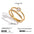 Wholesale 18K Gold Stainless Steel Round White Zircon Double-Layer Cut Out Ring