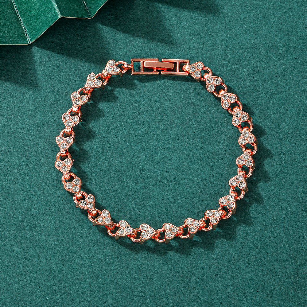 Wholesale Electroplated Alloy Roman Chain Bracelet Gold,  Fashion Jewelry Accessory for Resale