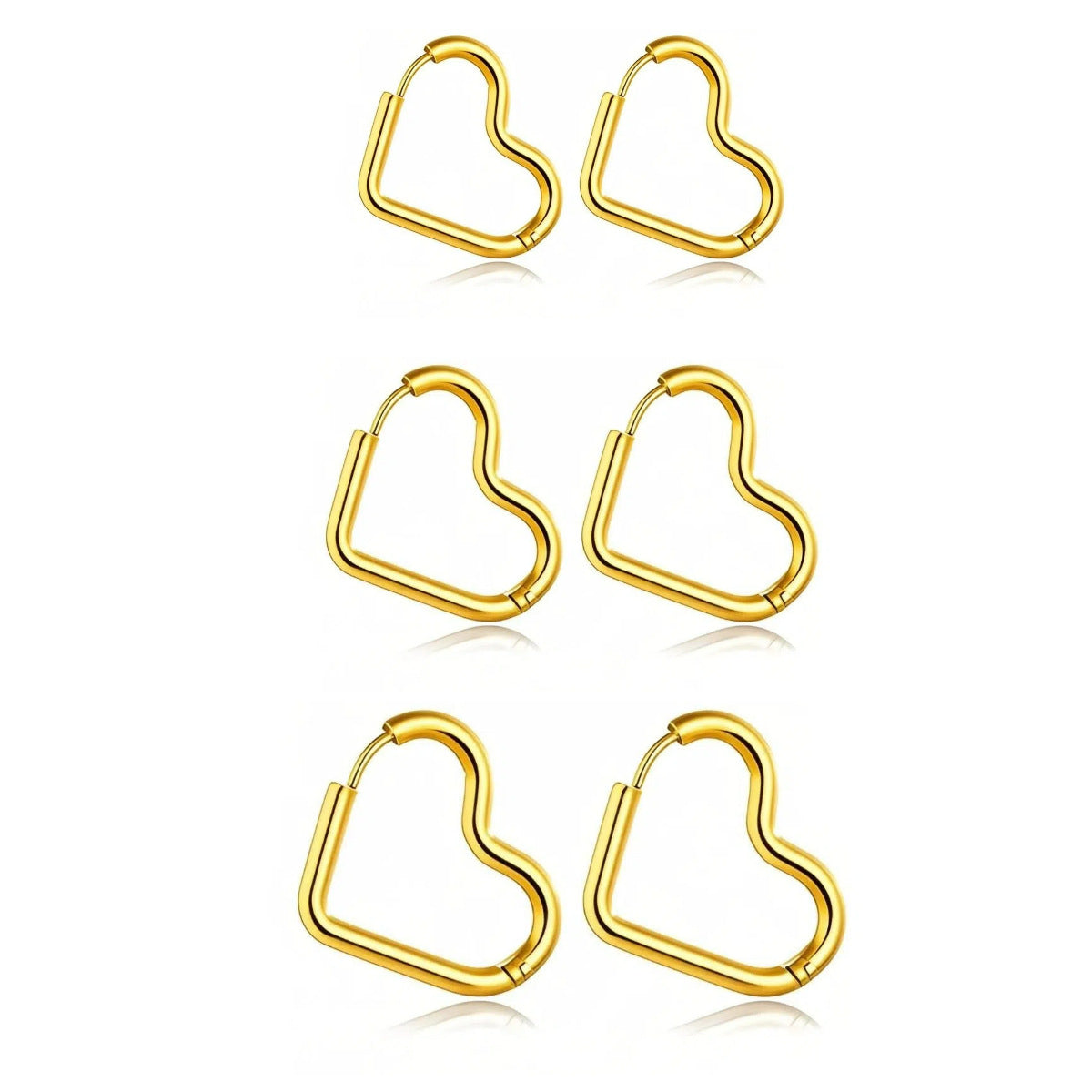 Wholesale Titanium Steel Heart Earrings