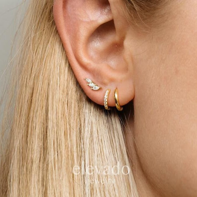 Wholesale Plated Real Gold Micro-paved Zircon Fashion Women's Earrings